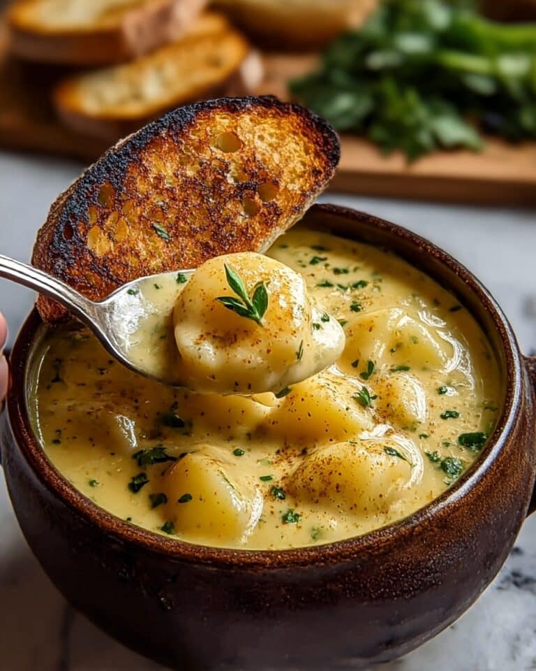 Cheddar Garlic Herb Potato Soup Recipe