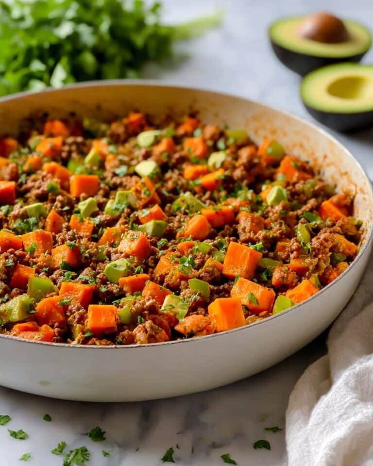 Easy Ground Beef and Sweet Potato Hash Recipe