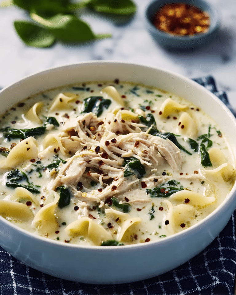 Easy White Chicken Lasagna Soup Recipe