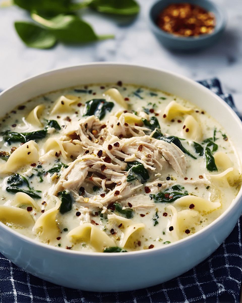 Easy White Chicken Lasagna Soup Recipe