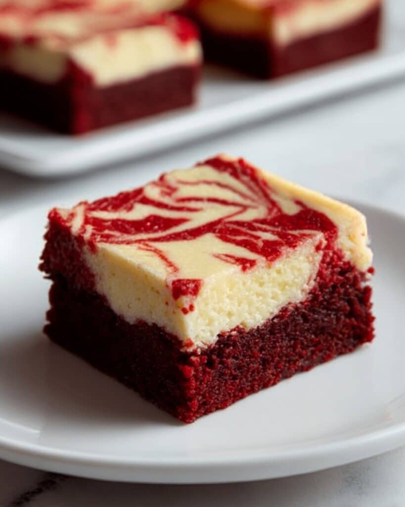 The Ultimate Fudgy Red Velvet Cheesecake Brownies with Perfect Cream Cheese Swirl Recipe