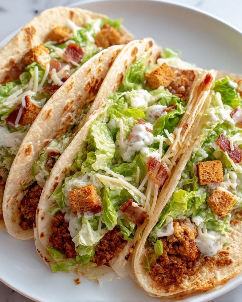 Chicken Caesar Smash Tacos Recipe