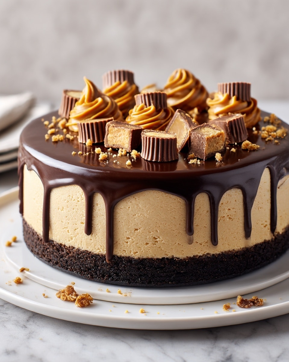 Reese’s Peanut Butter Cheesecake with Chocolate Crust Recipe