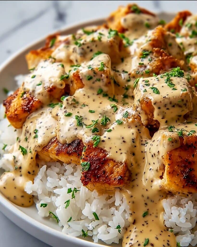 Comforting Smothered Chicken and Rice Recipe