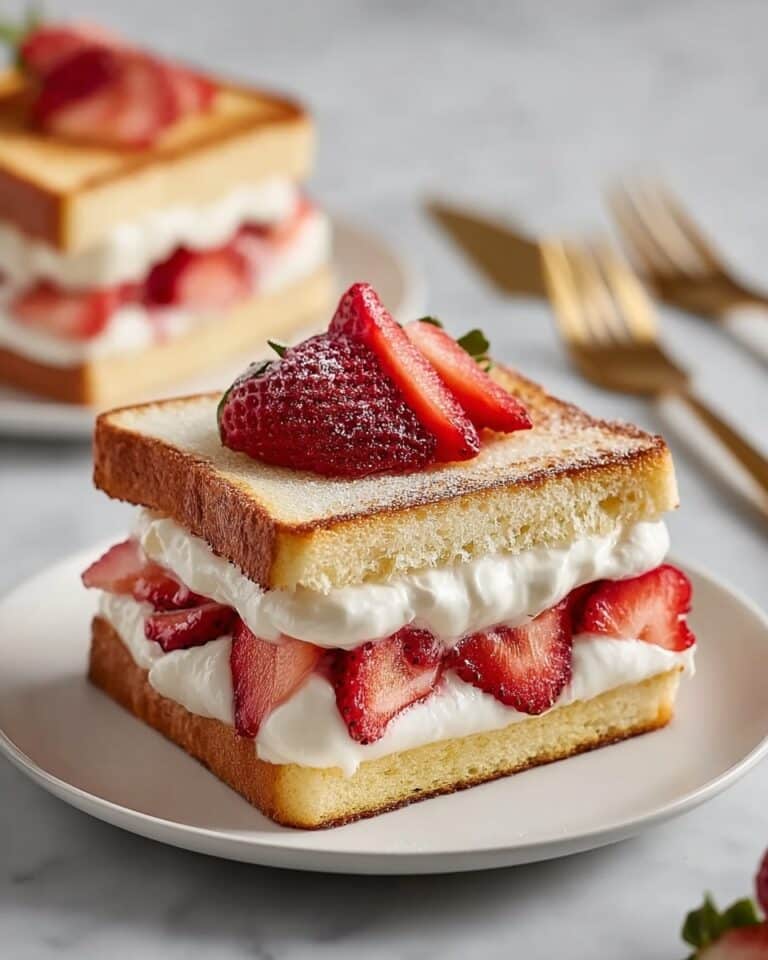 Strawberry Shortcake Custard Toast Stack Recipe