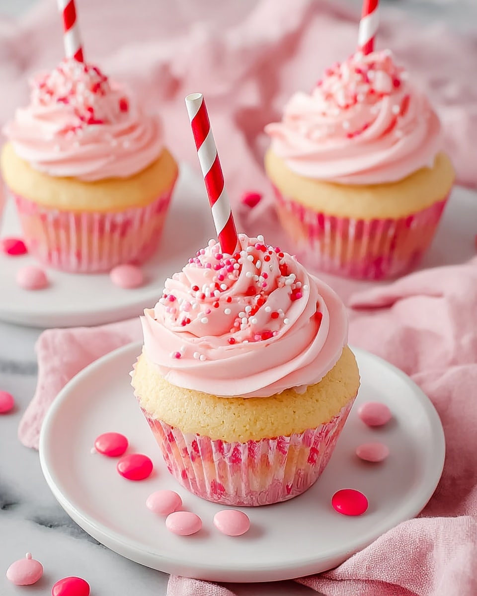 Strawberry Milkshake Cupcakes Recipe