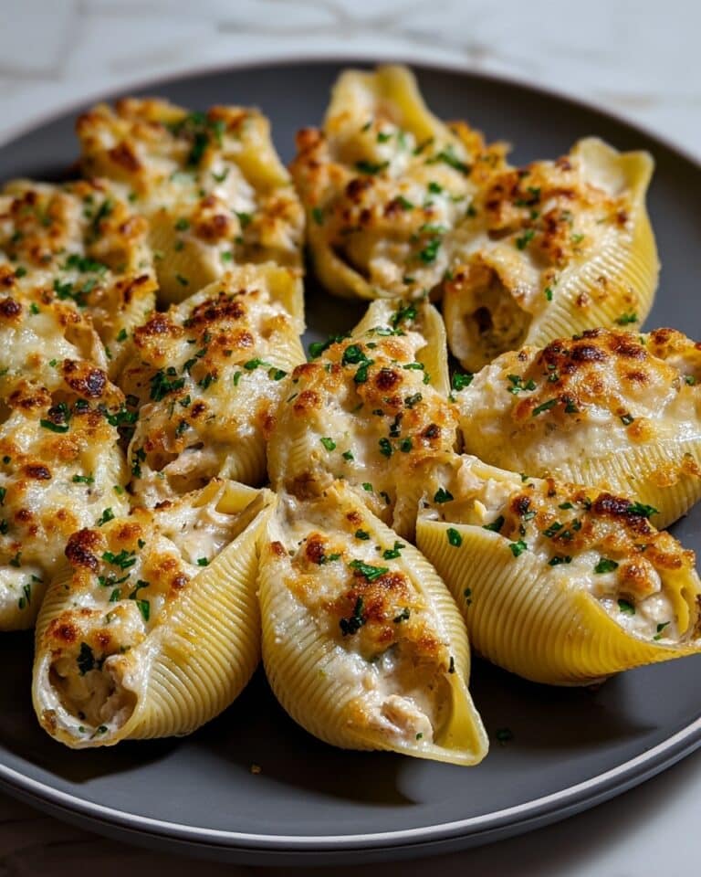 Creamy Chicken Alfredo Stuffed Shells 5 Simple Cozy Bake Recipe