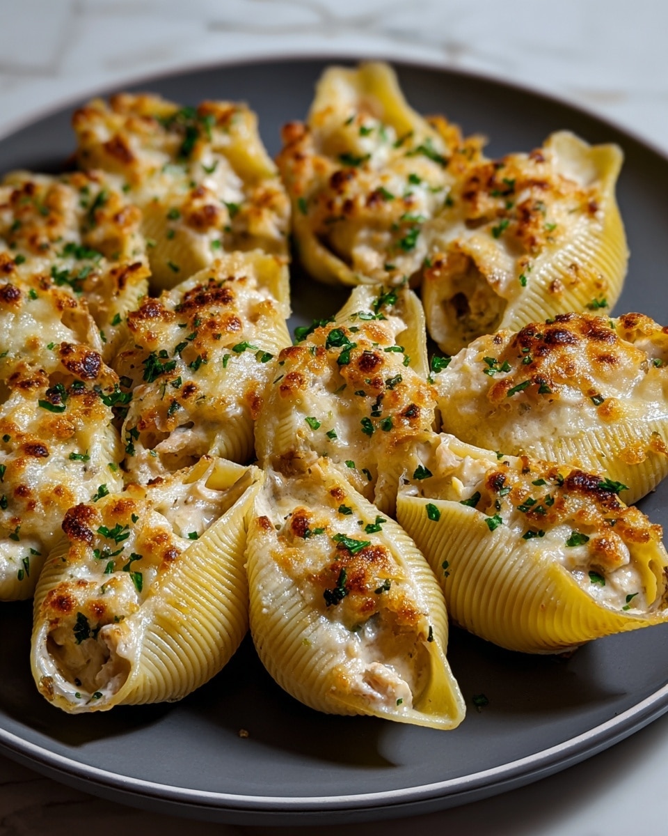 Creamy Chicken Alfredo Stuffed Shells 5 Simple Cozy Bake Recipe