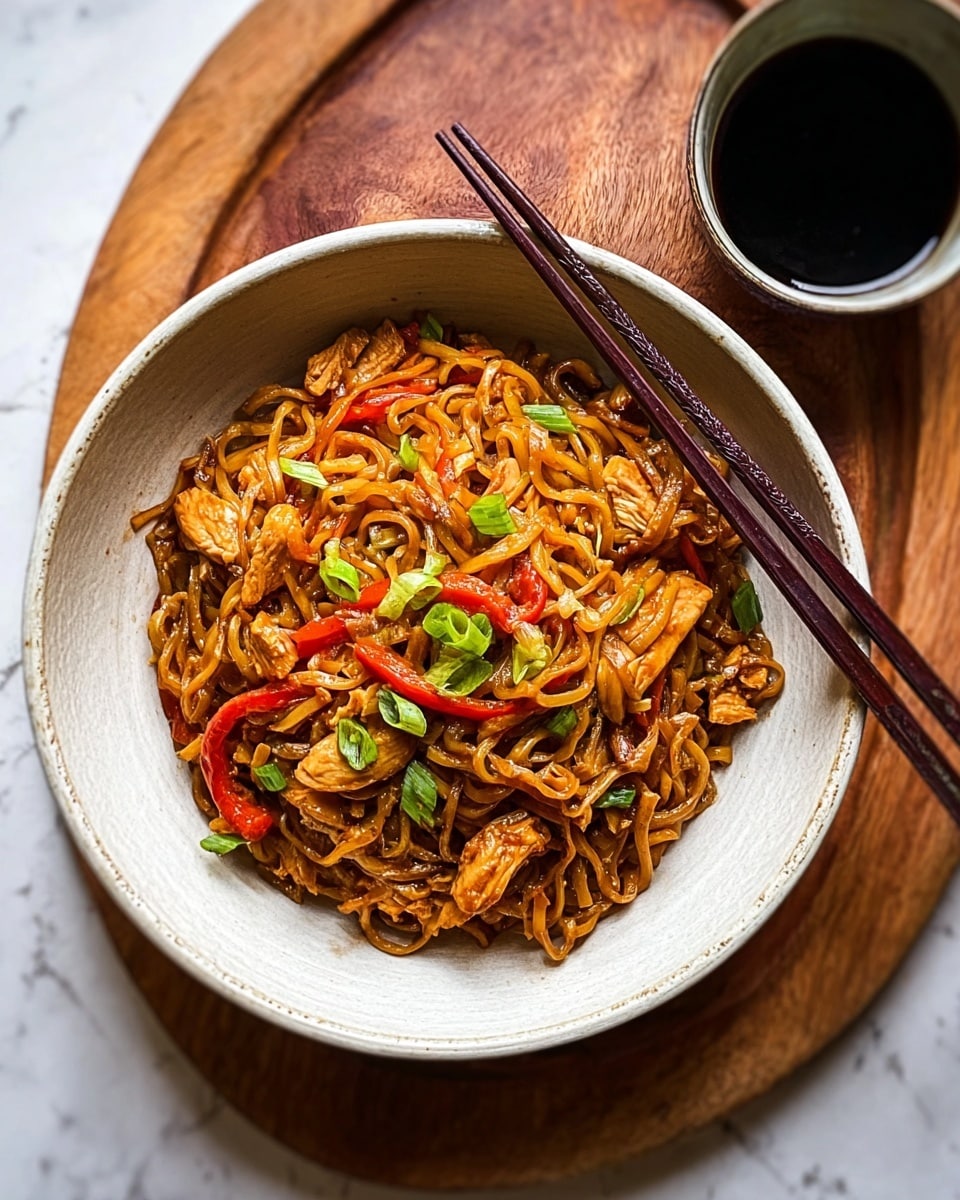 Peanut Chilli Noodles with Chicken Recipe