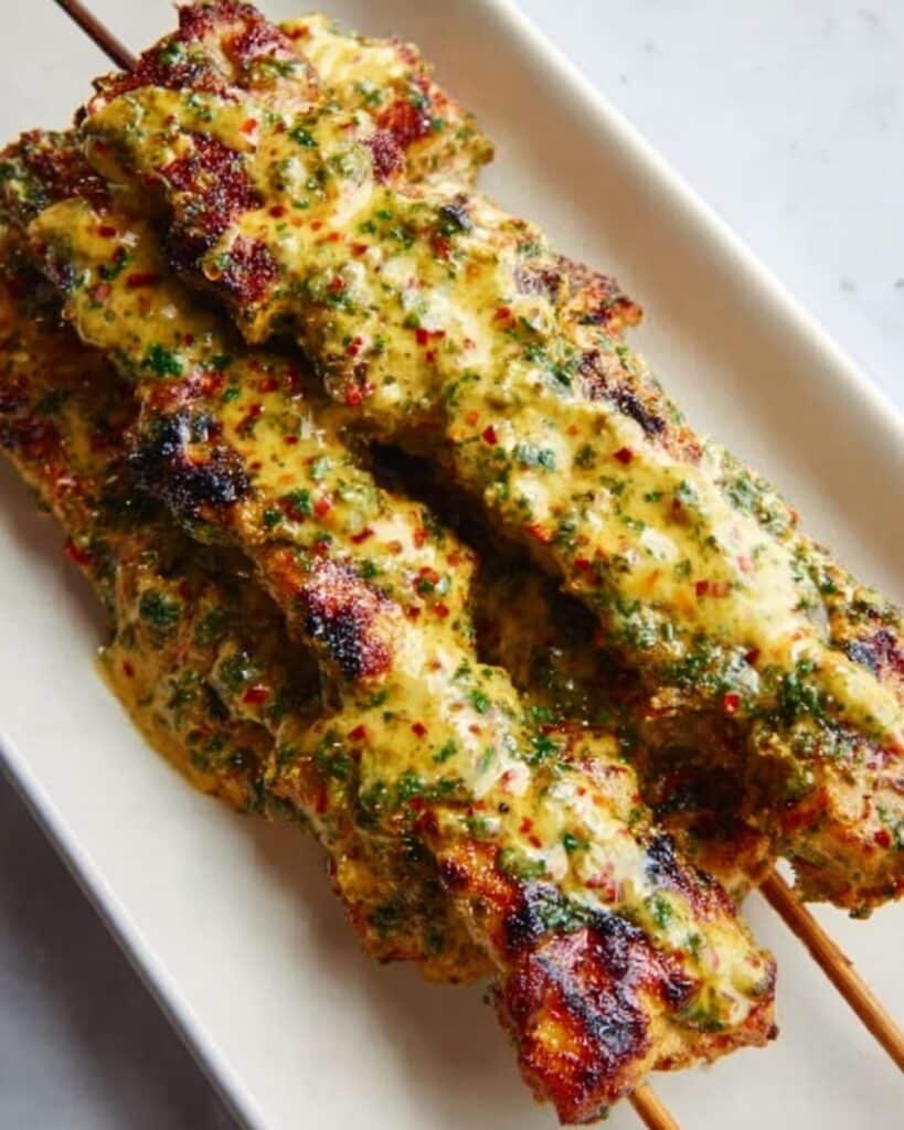 Ranch Garlic Parmesan Chicken Skewers Recipe