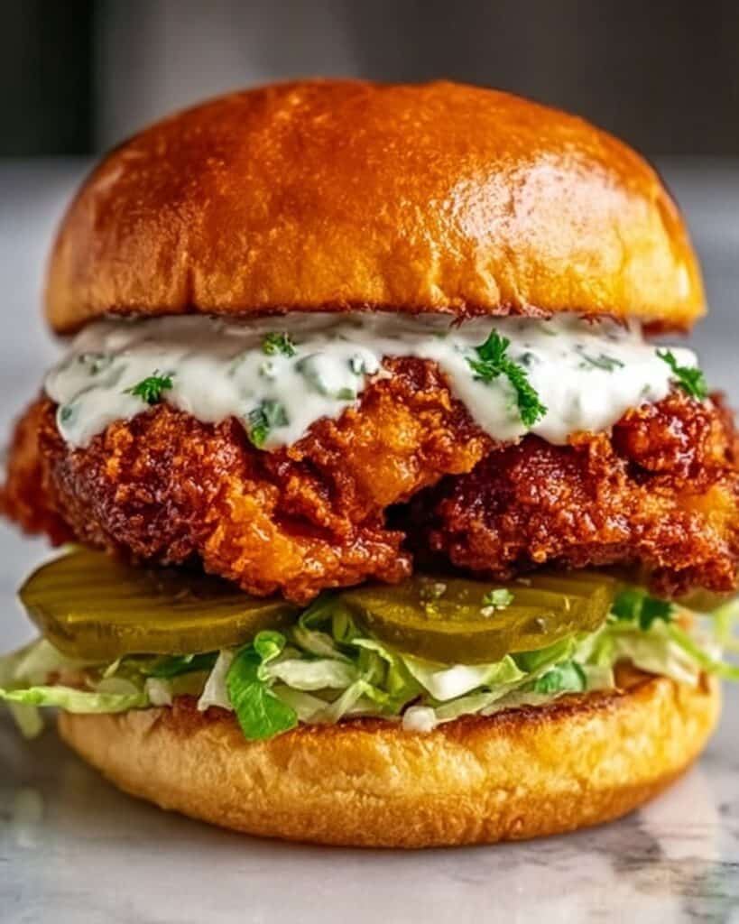 Baked Nashville Hot Chicken Sandwich with Honey Recipe