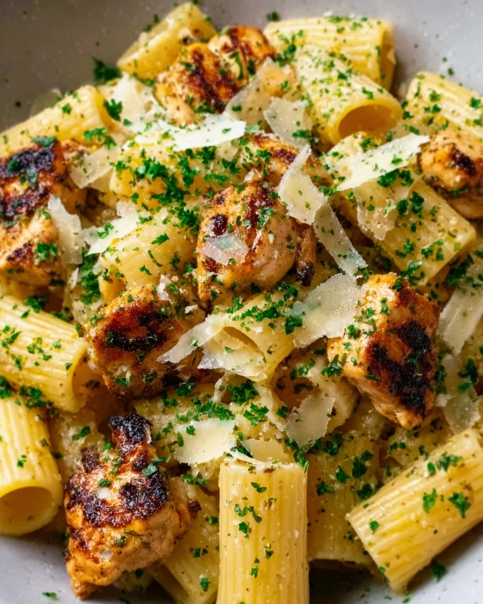 Garlic Butter Chicken with Rigatoni and Parmesan Recipe