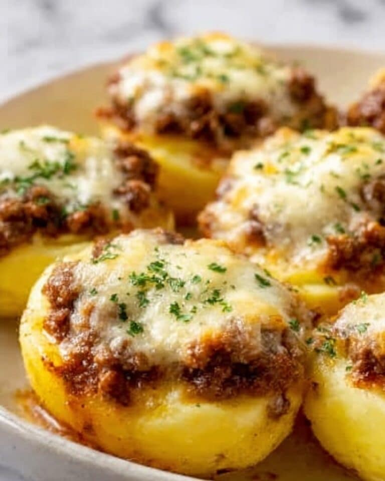Stuffed Potato Nests with Savory Ground Beef Topping Recipe