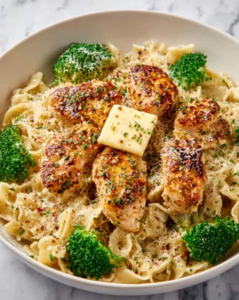 Garlic Butter Chicken with Rigatoni and Parmesan Recipe