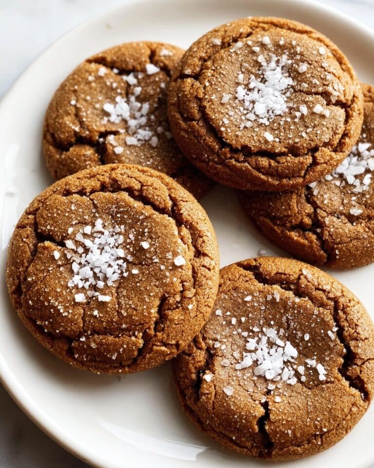 Crispy Brown Butter Coffee Toffee Cookies with Sea Salt Topping Recipe