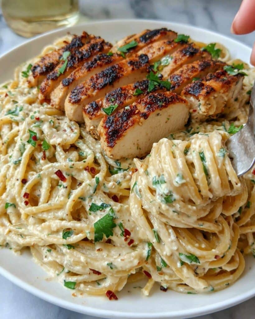 Hühnchen in Sahne-Parmesan-Soße Recipe