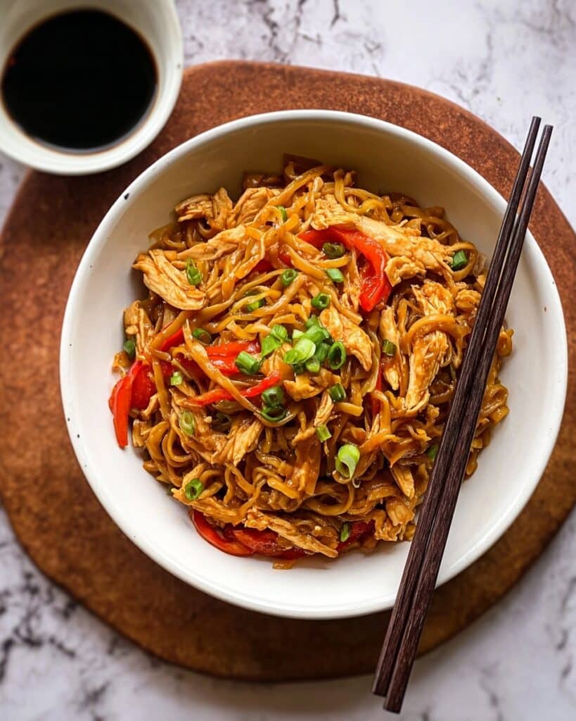 Peanut Chilli Noodles with Chicken Recipe