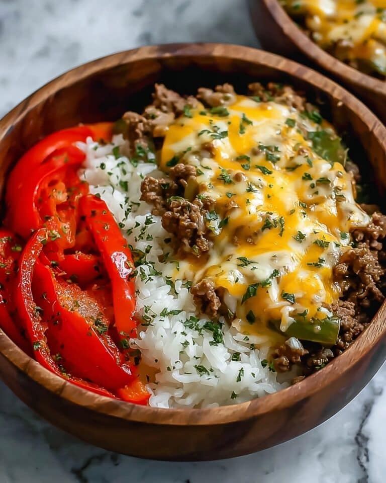 Ground Beef Philly Cheesesteak Bowl Recipe