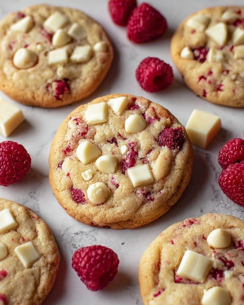 Chewy Raspberry White Chocolate Cookies Recipe